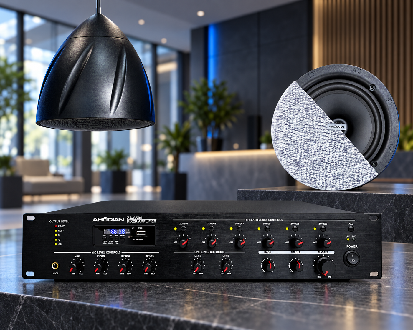 Imagen representativa de Audio y perifoneo en línea 100 V
