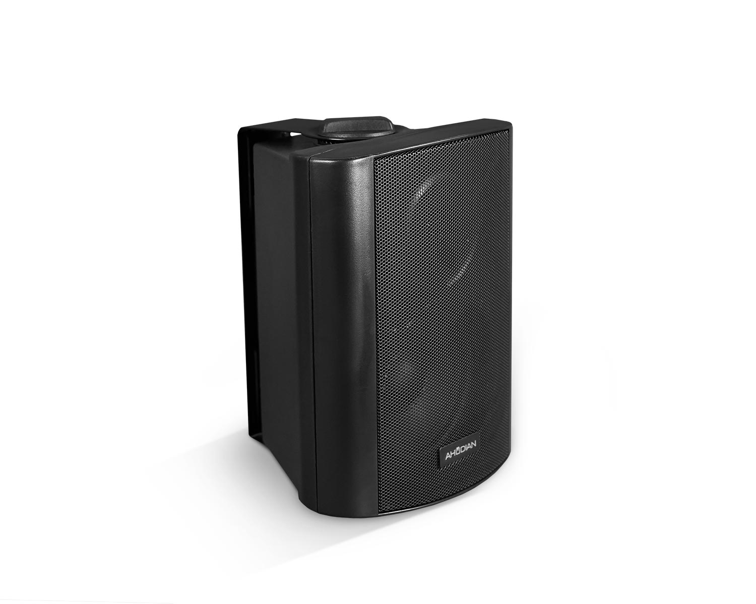 FT-1520B · Parlante negro de pared de 2 vías, 25 W RMS AES, línea 70/100 V y 8 Ω.